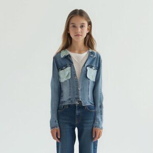 C&C California girl  denim jacket fleece heart 14